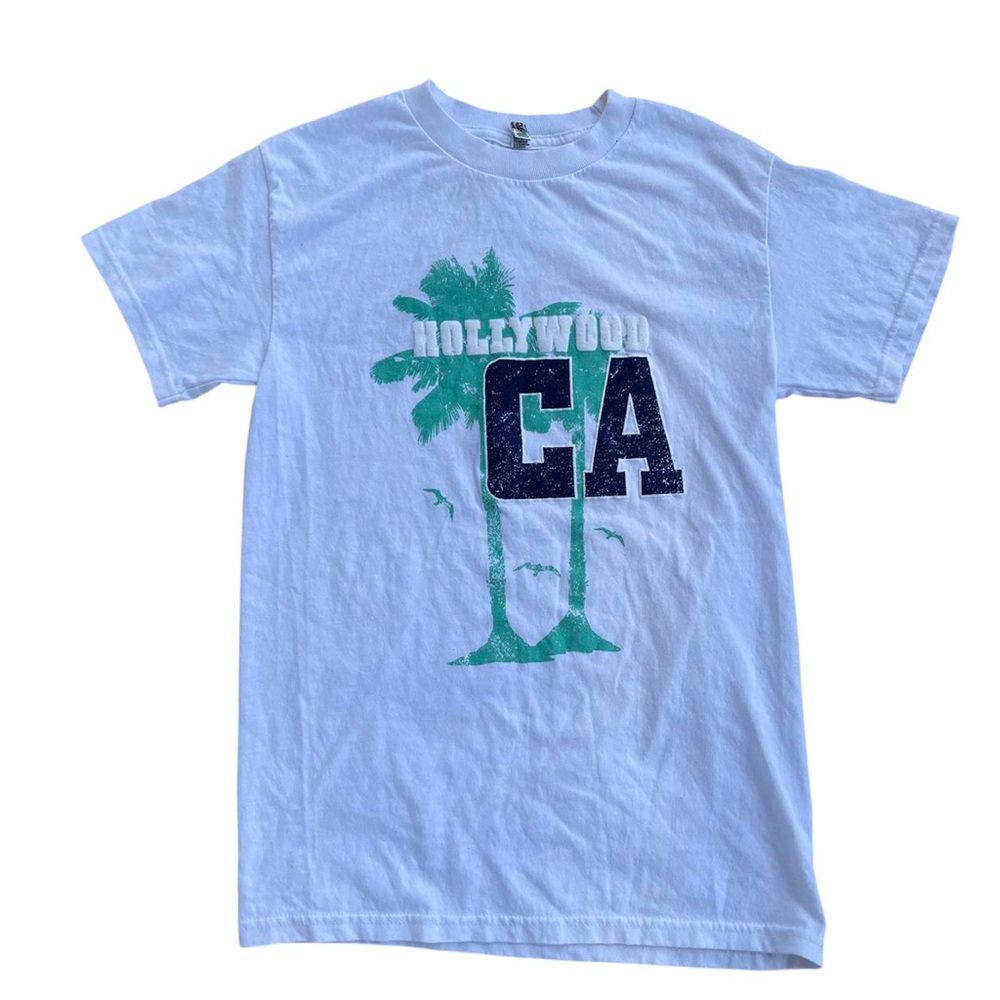 🌴 Vintage Hollywood CA Graphic Tee - Size Small